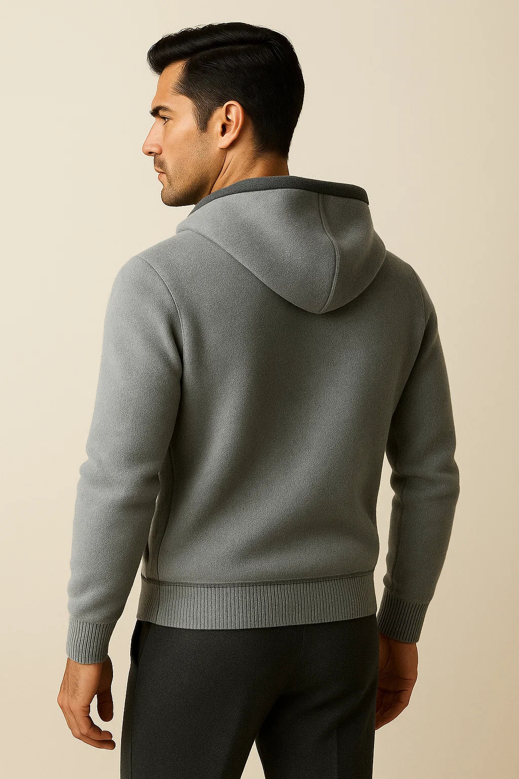 Sorano Hooded Cardigan Grey - Emiral Couture