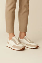 Calzatura Suede Runner White
