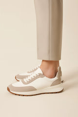 Calzatura Suede Runner White