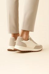 Calzatura Suede Runner White