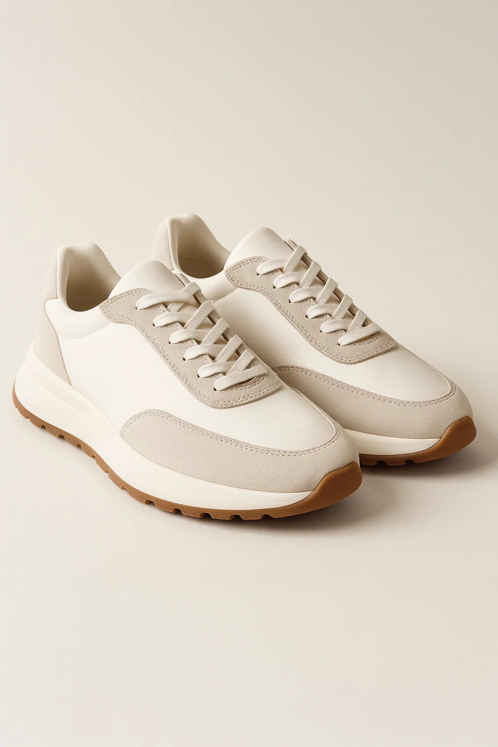 Calzatura Suede Runner White