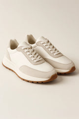 Calzatura Suede Runner White