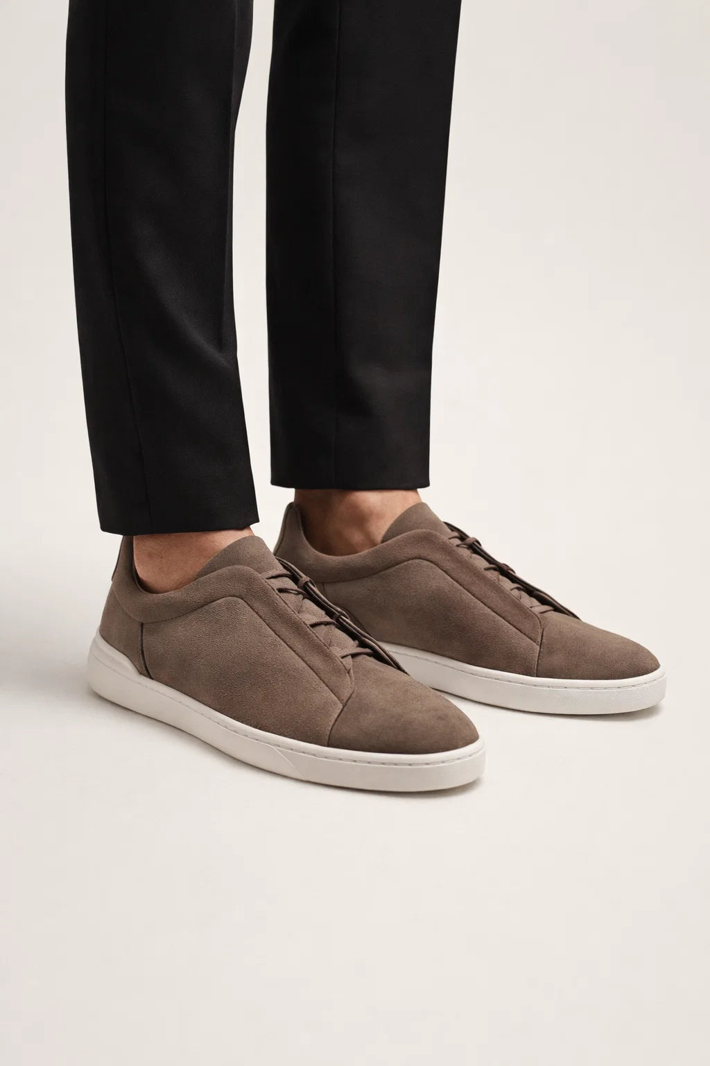 LORVANO™ Suede Sneaker – Khaki