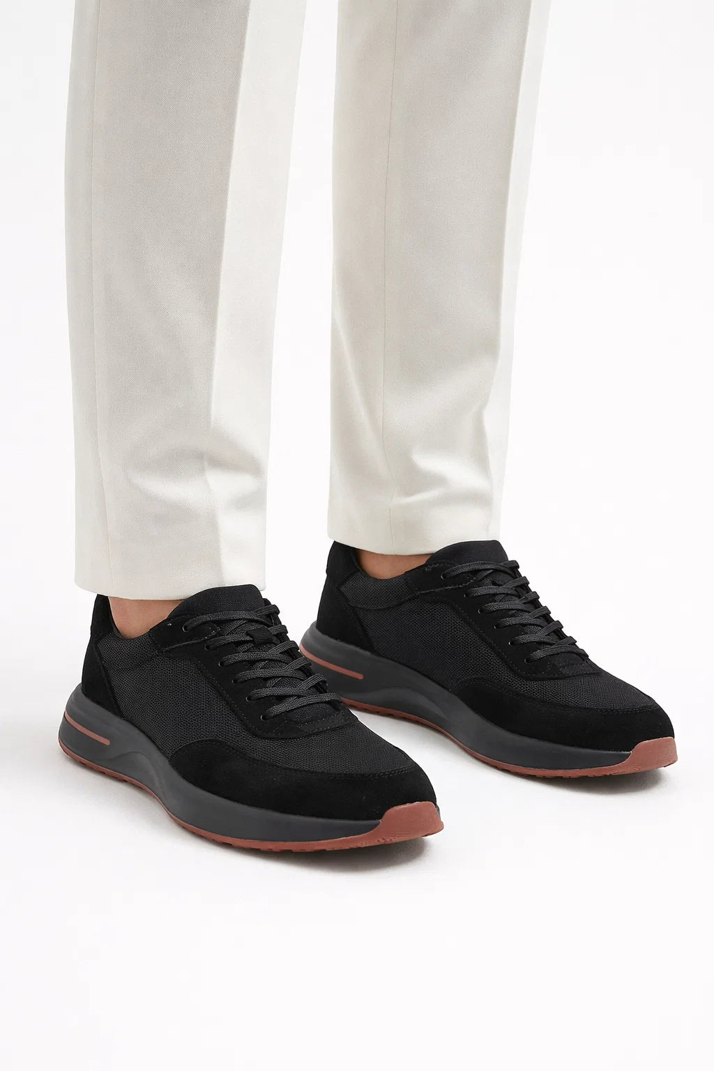 Giuliano Suede City Sneaker Black