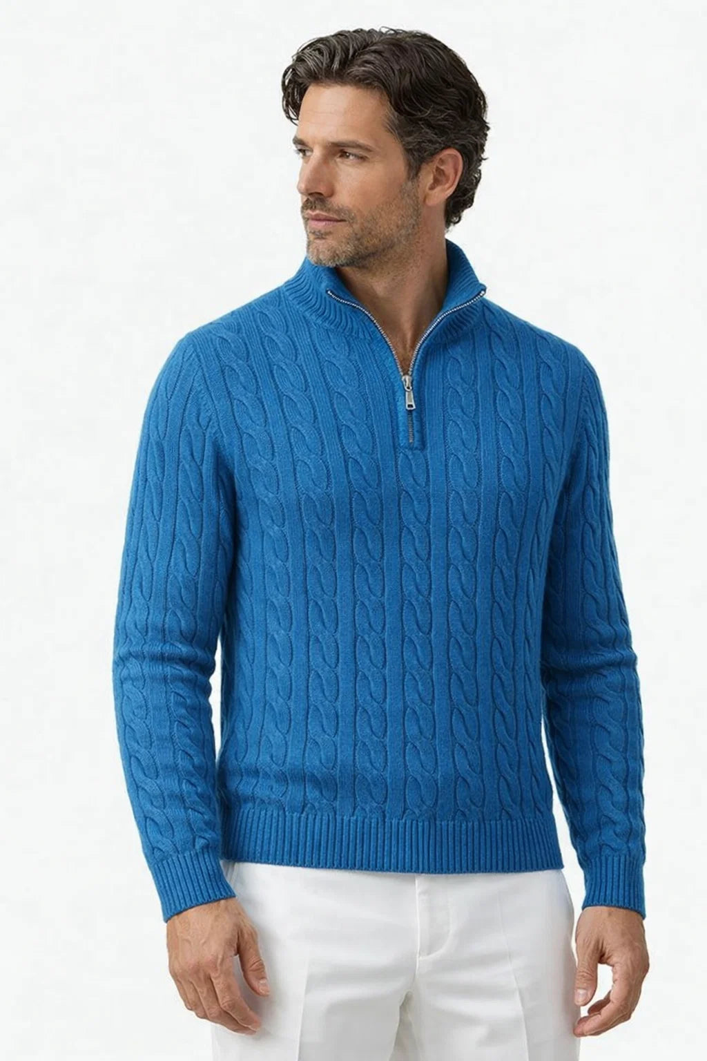Sero Zip Knit Blue