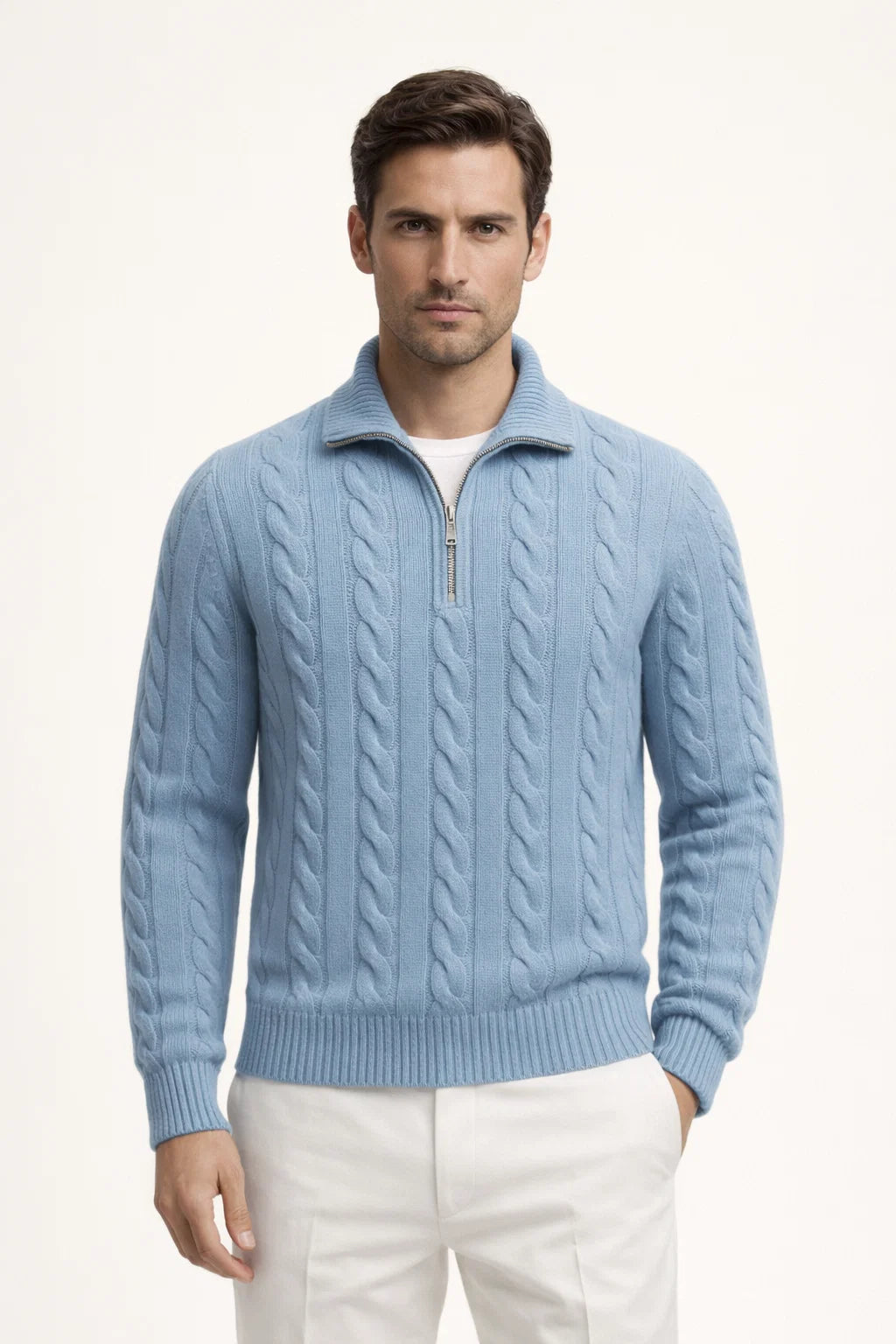 Sero Cable Knit Light Blue