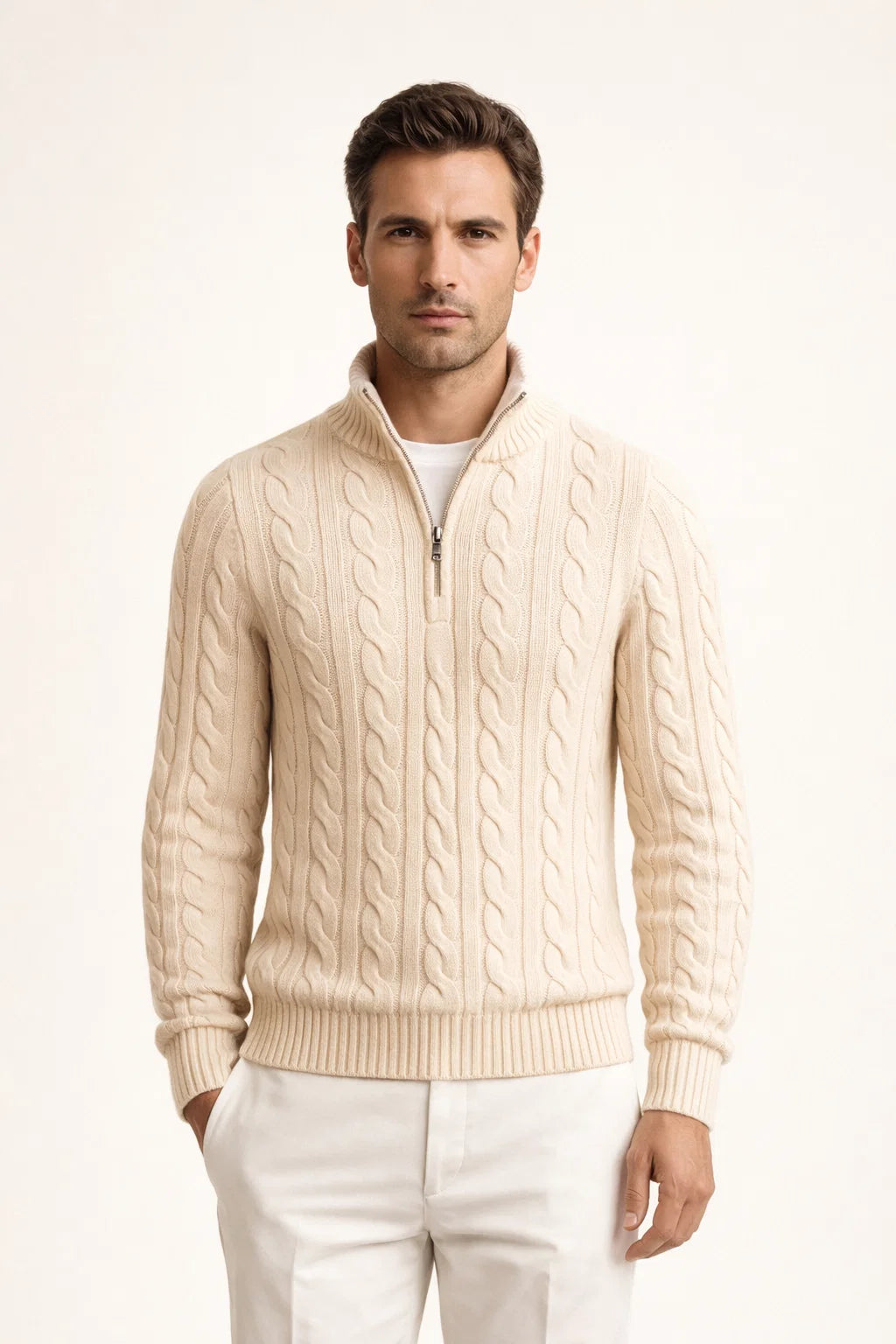 SERO CABLE KNIT BEIGE