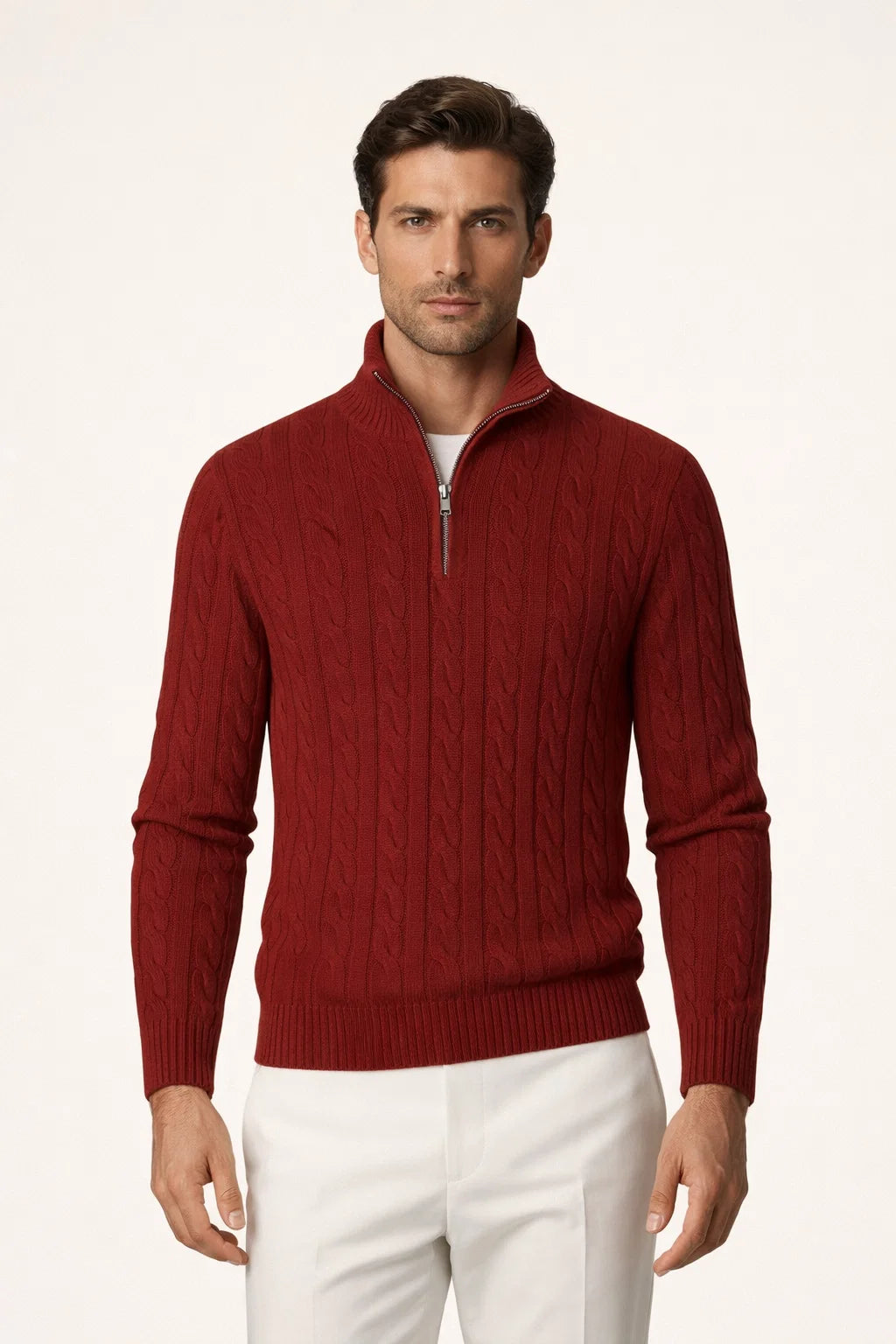 Sero Cable Knit Burgundy