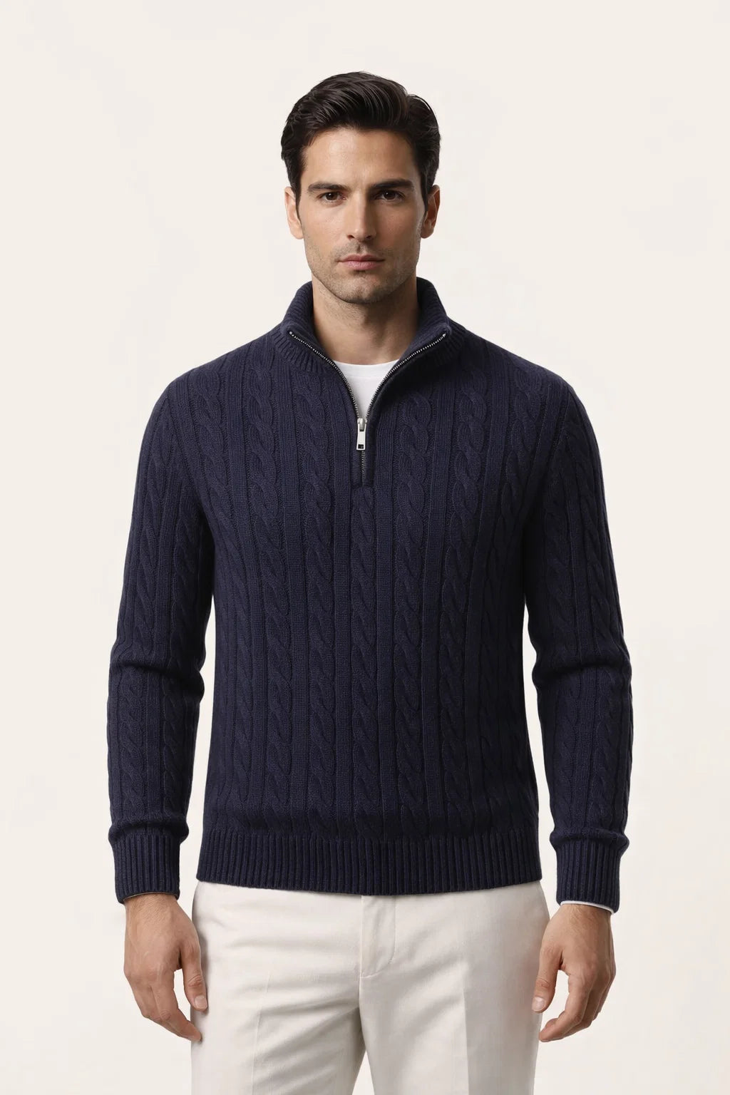 SERO CABLE KNIT NAVY