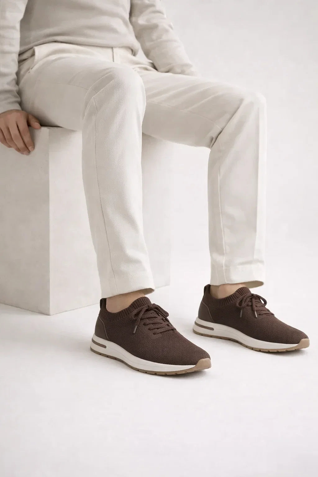 Light Mocha Active Knit Sneaker
