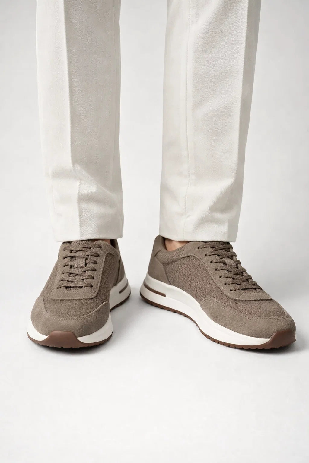 Giuliano Suede City Sneaker Beige