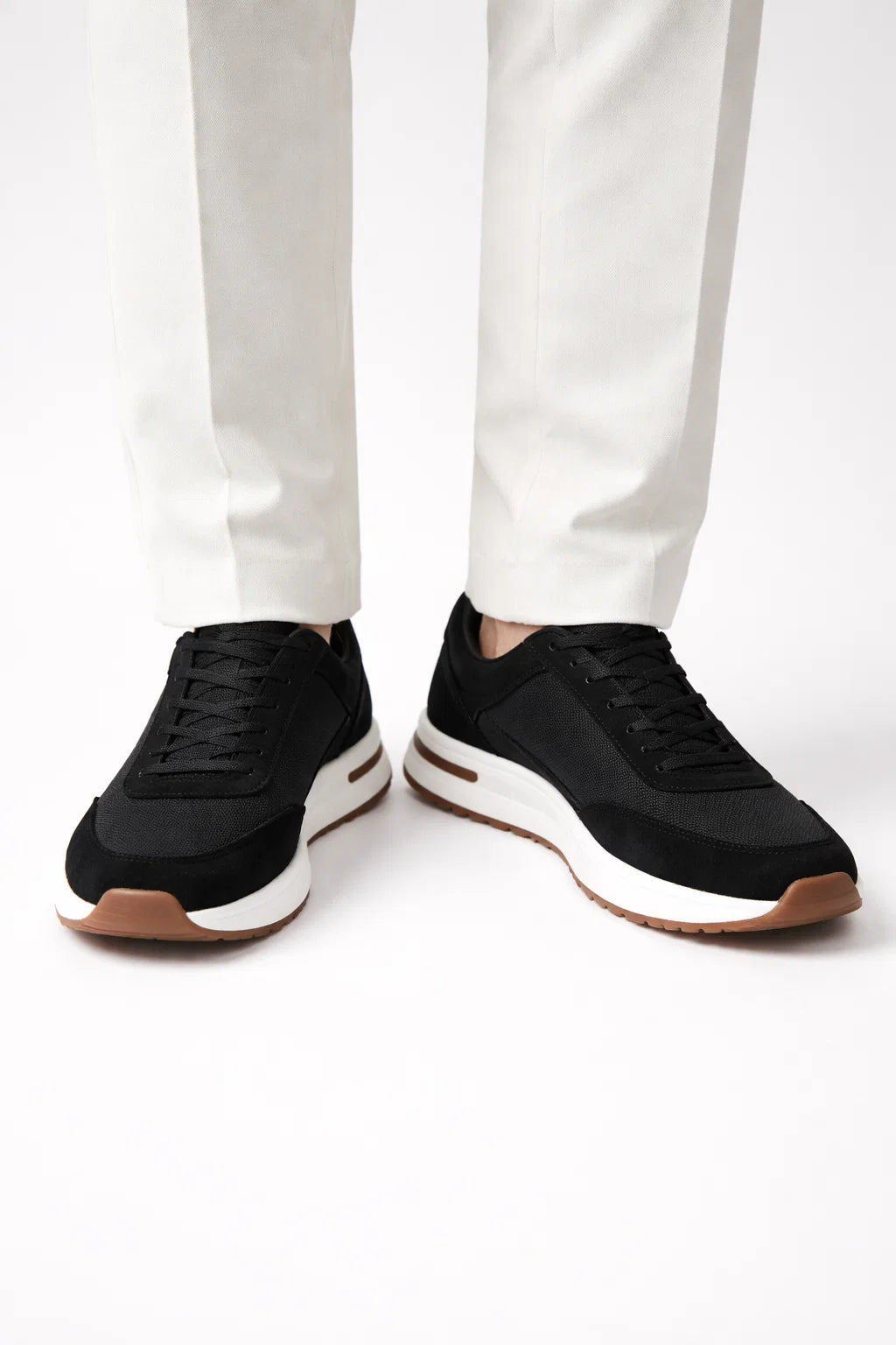 Giuliano Suede City Sneaker Black