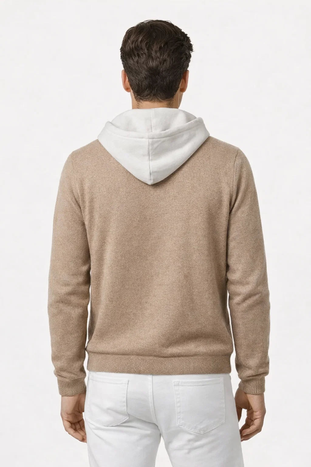 Luca Zip Up Sweater Camel